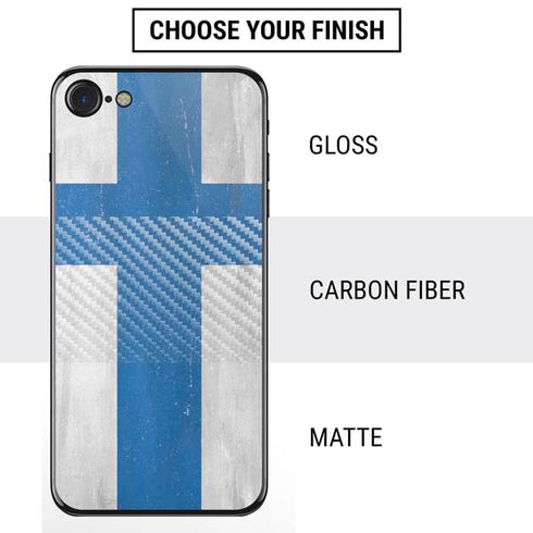 Finland Flag Distressed iPhone SE (2nd & 3rd Gen) Skin