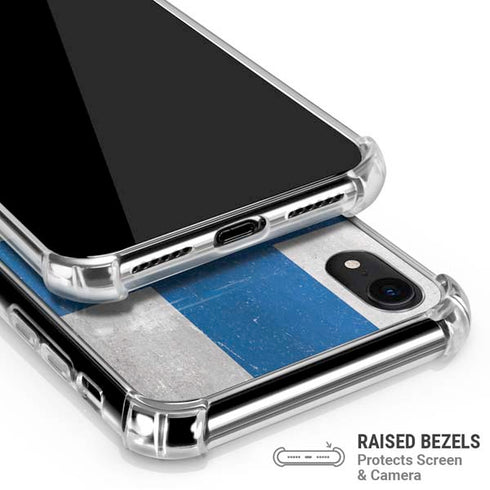 Finland Flag Distressed iPhone XR Clear Case