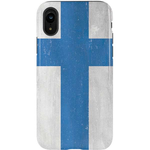 Finland Flag Distressed iPhone XR Pro Case