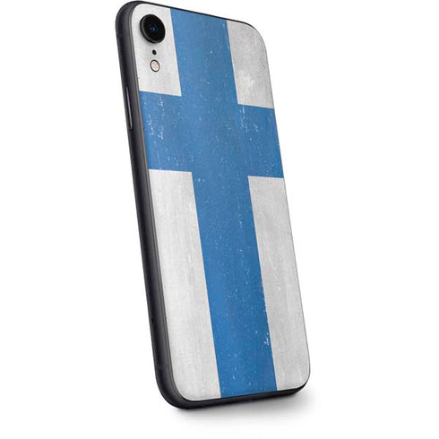 Finland Flag Distressed iPhone XR Skin