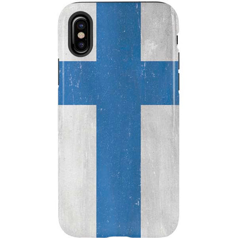 Finland Flag Distressed iPhone XS Pro Case