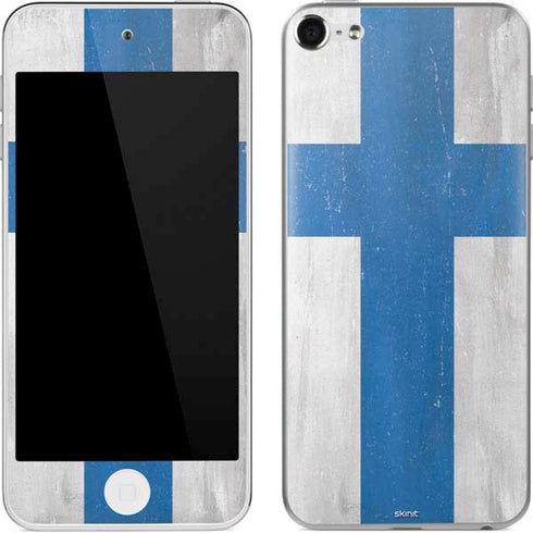 Finland Flag Distressed Apple iPod Skin