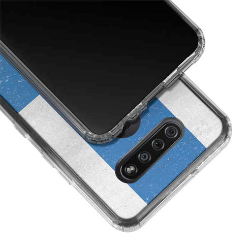 Finland Flag Distressed LG K51/Q51 Clear Case