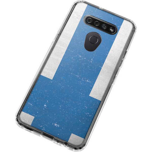 Finland Flag Distressed LG K51/Q51 Clear Case