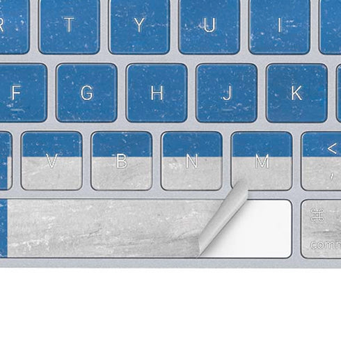 Finland Flag Distressed Magic Keyboard Skin