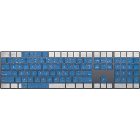 Finland Flag Distressed Magic Keyboard with Numeric Keypad Skin