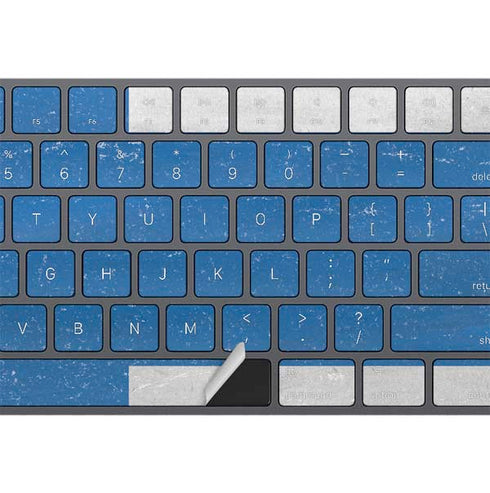 Finland Flag Distressed Magic Keyboard with Numeric Keypad Skin