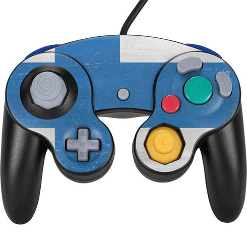 Finland Flag Distressed Nintendo GameCube Controller Skin