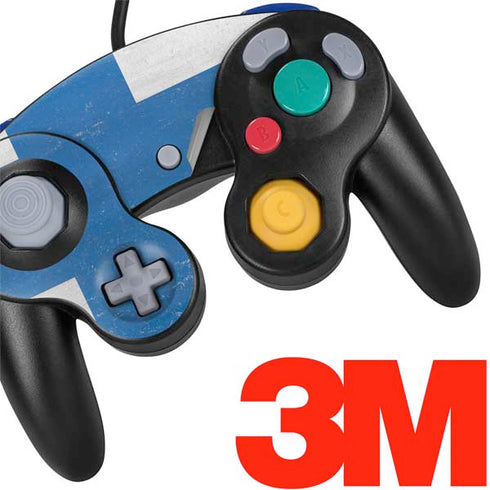 Finland Flag Distressed Nintendo GameCube Controller Skin