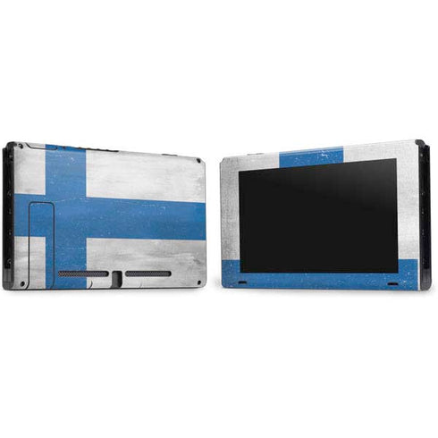 Finland Flag Distressed Nintendo Switch Bundle Skin
