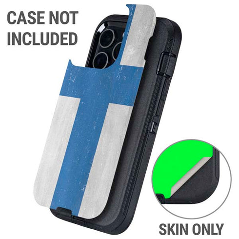 Finland Flag Distressed Otterbox Defender iPhone Skin