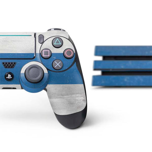 Finland Flag Distressed PS4 Pro Bundle Skin