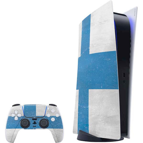 Finland Flag Distressed PS5 Digital Edition Bundle Skin