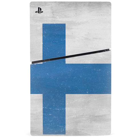 Finland Flag Distressed PS5 Slim Disk Bundle Skin