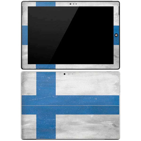 Finland Flag Distressed Surface Pro 3 Skin