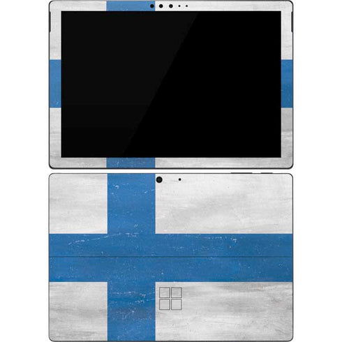 Finland Flag Distressed Surface Pro 7 Skin