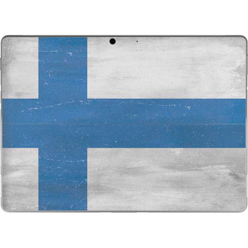 Finland Flag Distressed Surface Pro 8 Skin