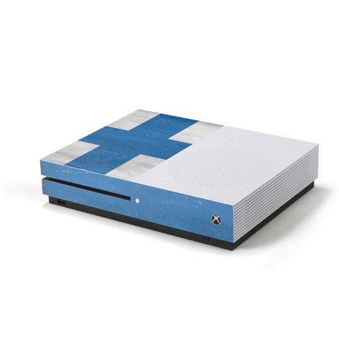 Finland Flag Distressed Xbox One S Console Skin