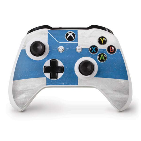Finland Flag Distressed Xbox One S Controller Skin