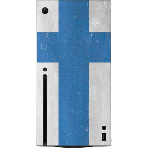 Finland Flag Distressed Xbox Series X Console Skin