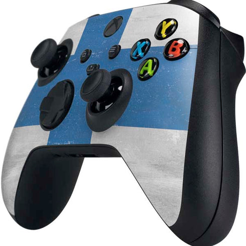 Finland Flag Distressed Xbox Series X Controller Skin
