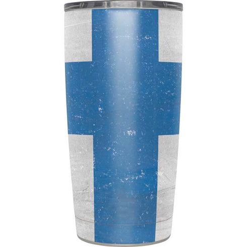 Finland Flag Distressed Yeti 20oz Tumbler Skin