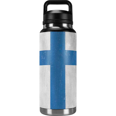 Finland Flag Distressed YETI Rambler 36oz Bottle Skin