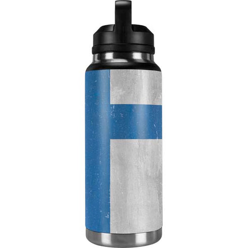 Finland Flag Distressed YETI Rambler 36oz Bottle Skin
