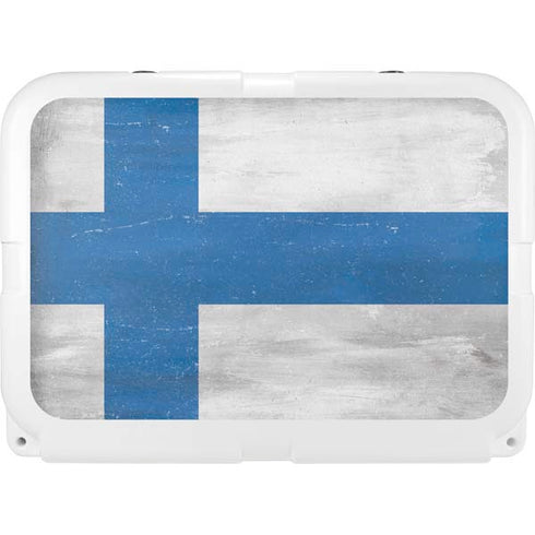Finland Flag Distressed YETI Tundra 35 Hard Cooler Skin