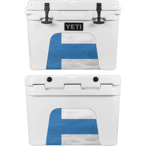 Finland Flag Distressed YETI Tundra 35 Hard Cooler Skin
