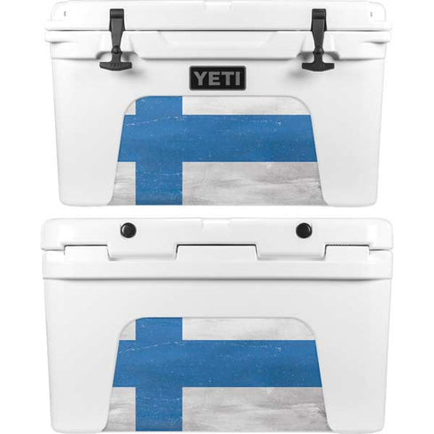Finland Flag Distressed YETI Tundra 45 Hard Cooler Skin