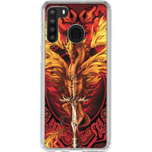 Ruth Thompson Fire Dragon Galaxy A21 Clear Case