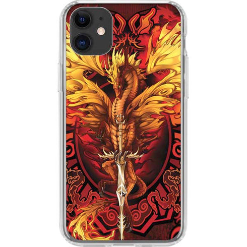 Fire Dragon by Ruth Thompson iPhone 11 Clear Case