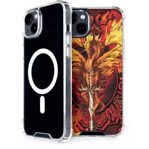 Fire Dragon by Ruth Thompson iPhone 15 Plus MagSafe Case