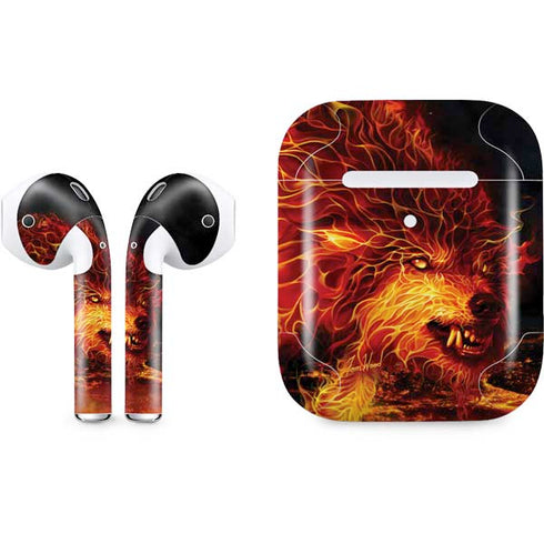 Tom Wood Fire Stalker Wolf Apple AirPods 2 Skin