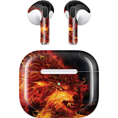 Tom Wood Fire Stalker Wolf Apple AirPods (3rd Gen 2021) Skin