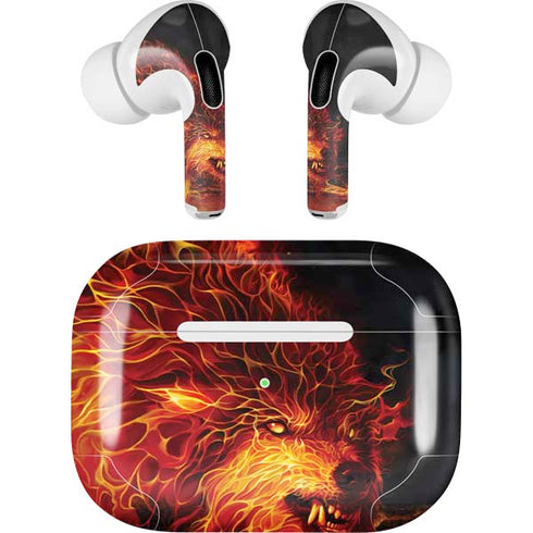 Tom Wood Fire Stalker Wolf Apple AirPods Pro Skin