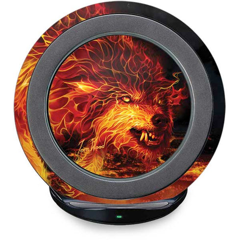 Tom Wood Fire Stalker Wolf Fast Charge Wireless Charging Stand Skin