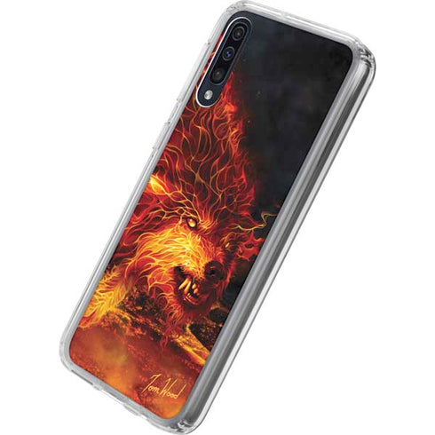 Tom Wood Fire Stalker Wolf Galaxy A50 Clear Case