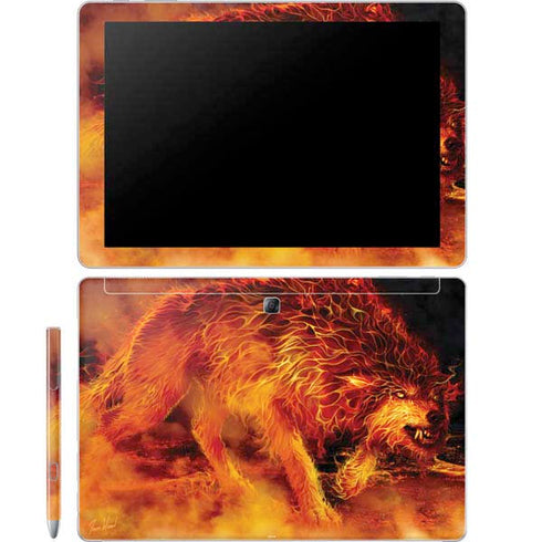 Tom Wood Fire Stalker Wolf Galaxy Book 12in Skin