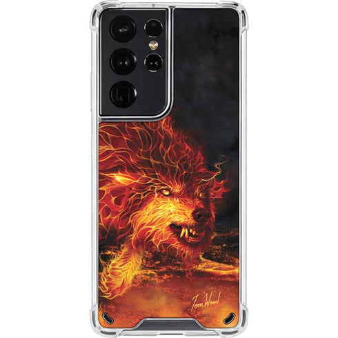 Tom Wood Fire Stalker Wolf Galaxy S21 Ultra 5G Clear Case