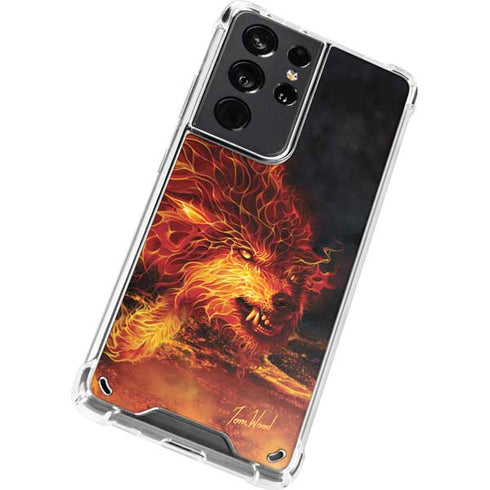 Tom Wood Fire Stalker Wolf Galaxy S21 Ultra 5G Clear Case