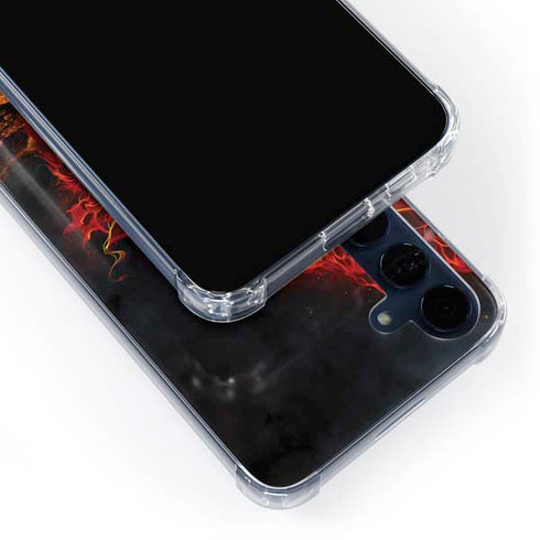 Fire Stalker Wolf by Tom Wood Galaxy S24 Clear Case