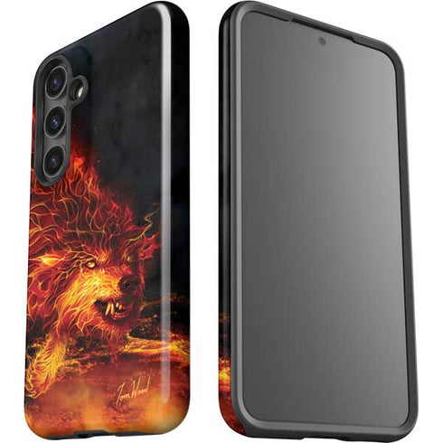 Fire Stalker Wolf by Tom Wood Galaxy S24 Plus Impact Case