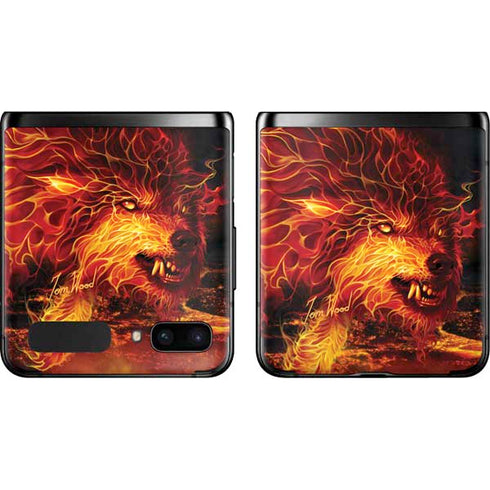 Tom Wood Fire Stalker Wolf Galaxy Z Flip Skin