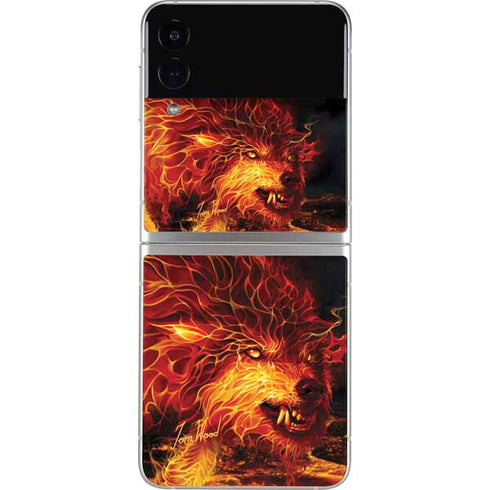 Tom Wood Fire Stalker Wolf Galaxy Z Flip3 5G Skin