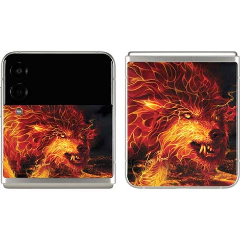 Tom Wood Fire Stalker Wolf Galaxy Z Flip3 5G Skin