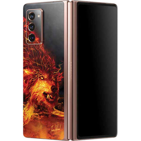 Tom Wood Fire Stalker Wolf Galaxy Z Fold2 5G Skin