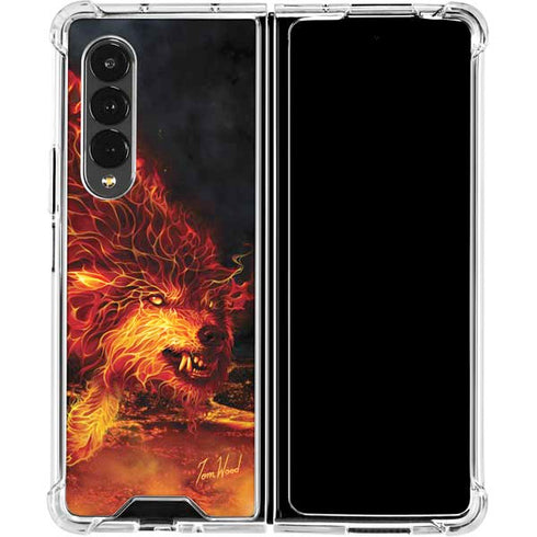 Tom Wood Fire Stalker Wolf Galaxy Z Fold4 5G Clear Case
