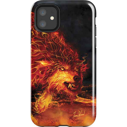 Tom Wood Fire Stalker Wolf iPhone 11 Impact Case
